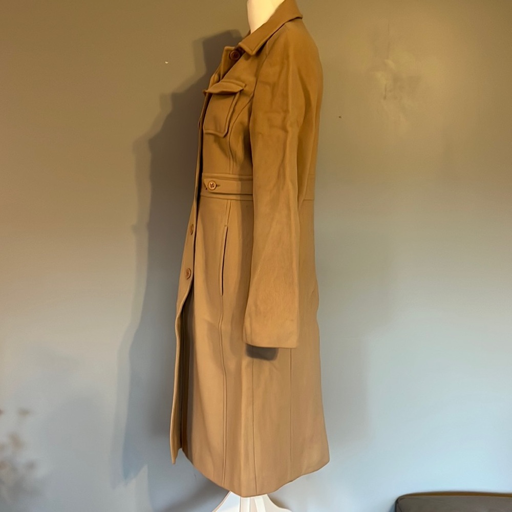 Kenneth Cole Reaction Tan Wool Coat Size 2 - Picture 3 of 10